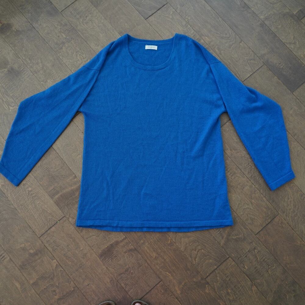 James Street Co. Oversized‎ Pullover Alpaca & Mohair Sweater Size M Blue